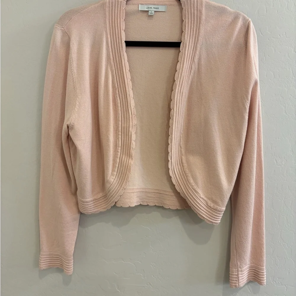 Love Tree Blush Pink Women's Shrug - Picture 1 of 9